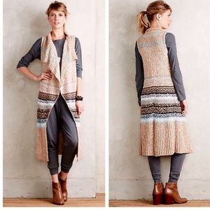 Anthropologie Sleeping on Snow Vest Cardigan NEW